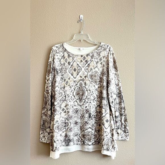 J. Jill Paisley Print Layered Tunic - Picture 1 of 8